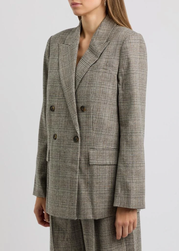 Vince Plaid double-breasted wool-blend blazer 2