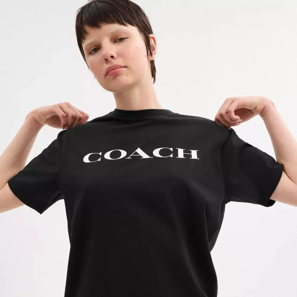 Coach Signature T Shirt In Organic Cotton 4