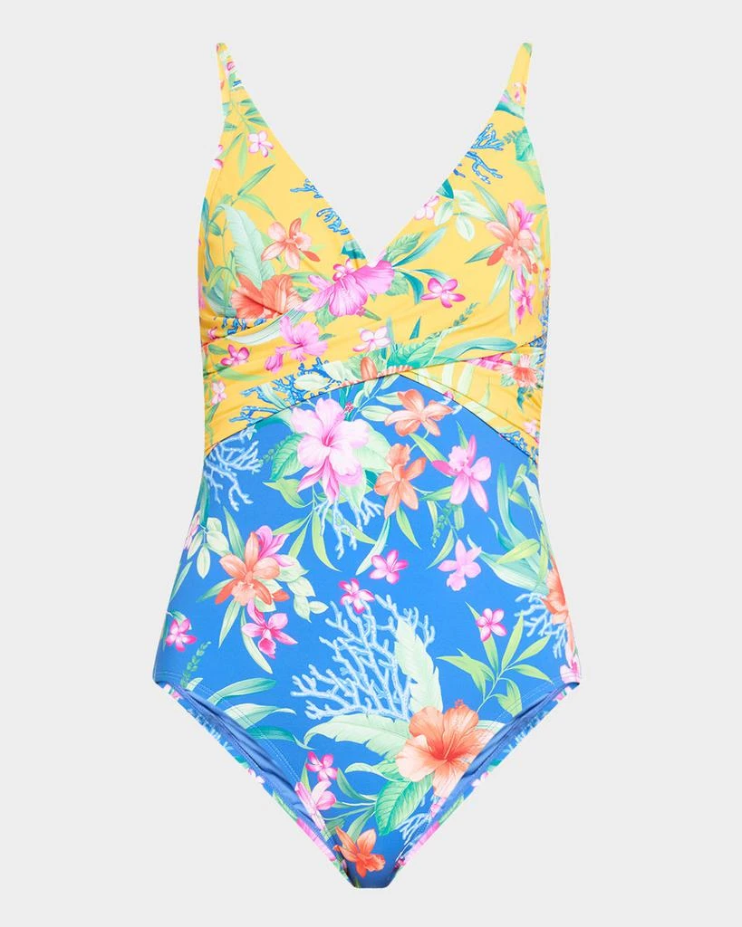 Tommy Bahama Isola Vita Twist-Front One-Piece Swimsuit 1