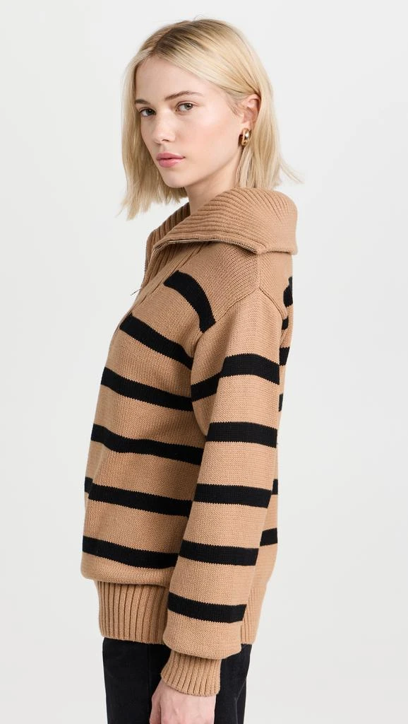 English Factory Striped Knit Zip Pullover 3