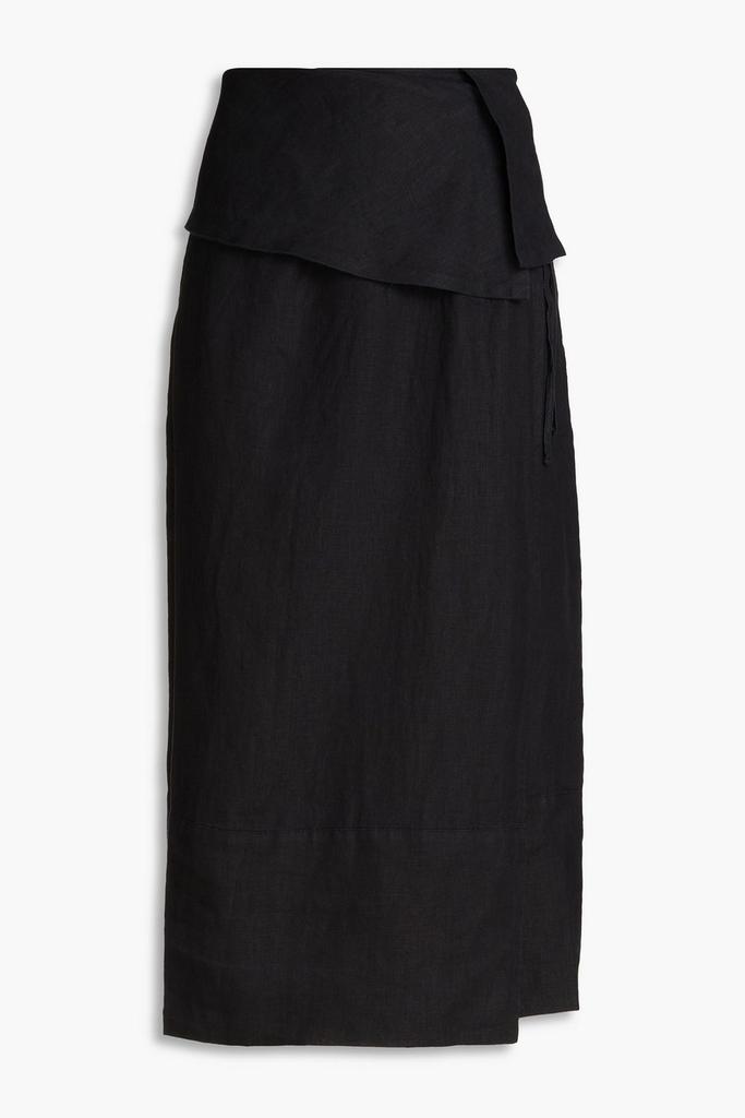 BY MALENE BIRGER Malinos ruffled linen midi wrap skirt