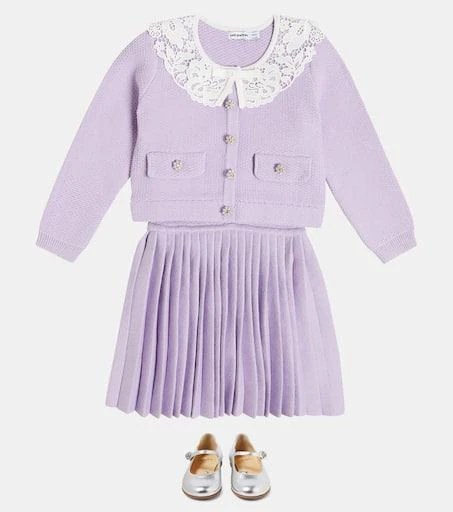 Self Portrait Lace-trimmed embellished cardigan 2