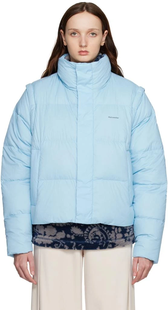HOLZWEILER Blue Mads Short Down Jacket 1