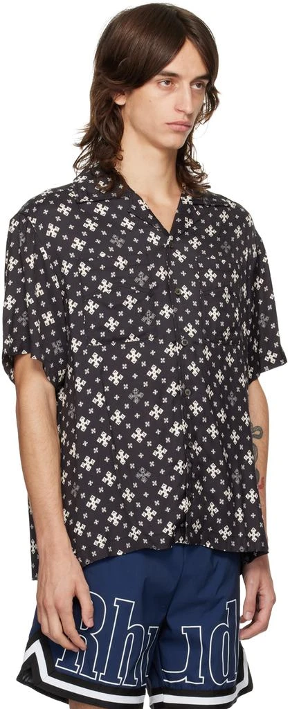 Rhude Black & White Patterned Shirt 2