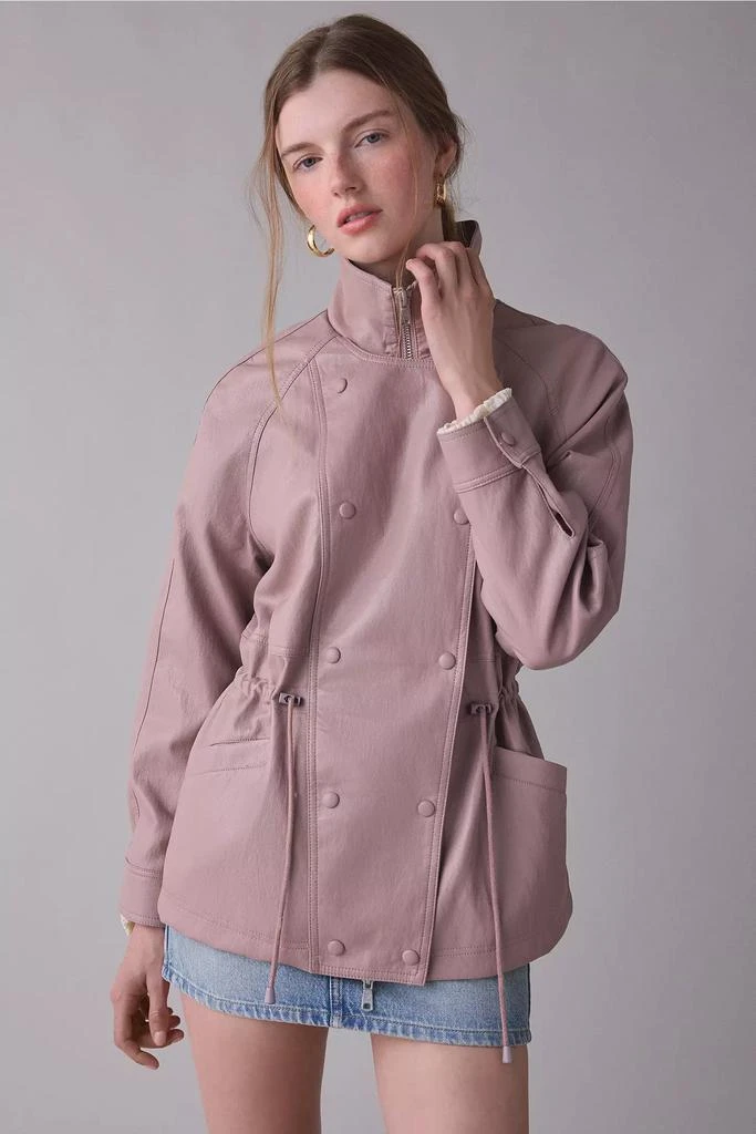 Avec Les Filles Avec Les Filles Faux Leather Anorak Jacket
