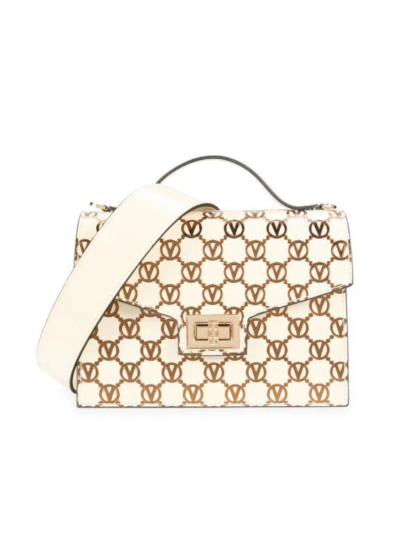 Mario Valentino Monogram Leather Two Way Satchel 1