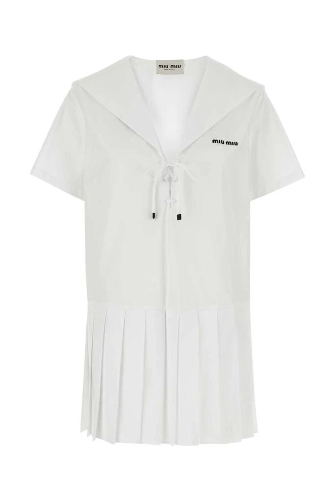 Miu Miu White Poplin Dress 1
