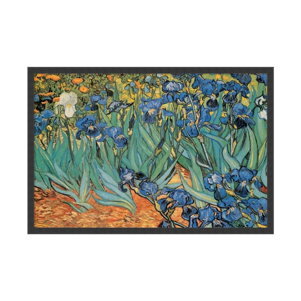 Amanti Art Garden Of Irises By Vincent Van Gogh- Framed Art Print