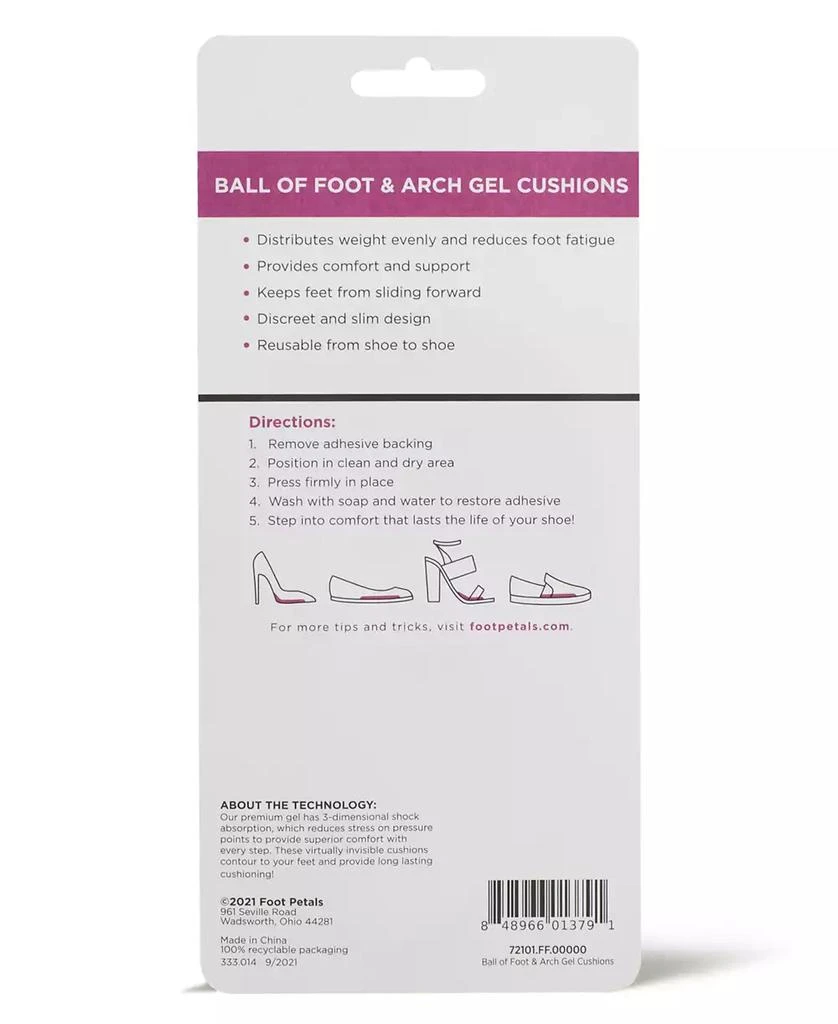 Foot Petals Ball of Foot & Arch Support Gel Cushions 2