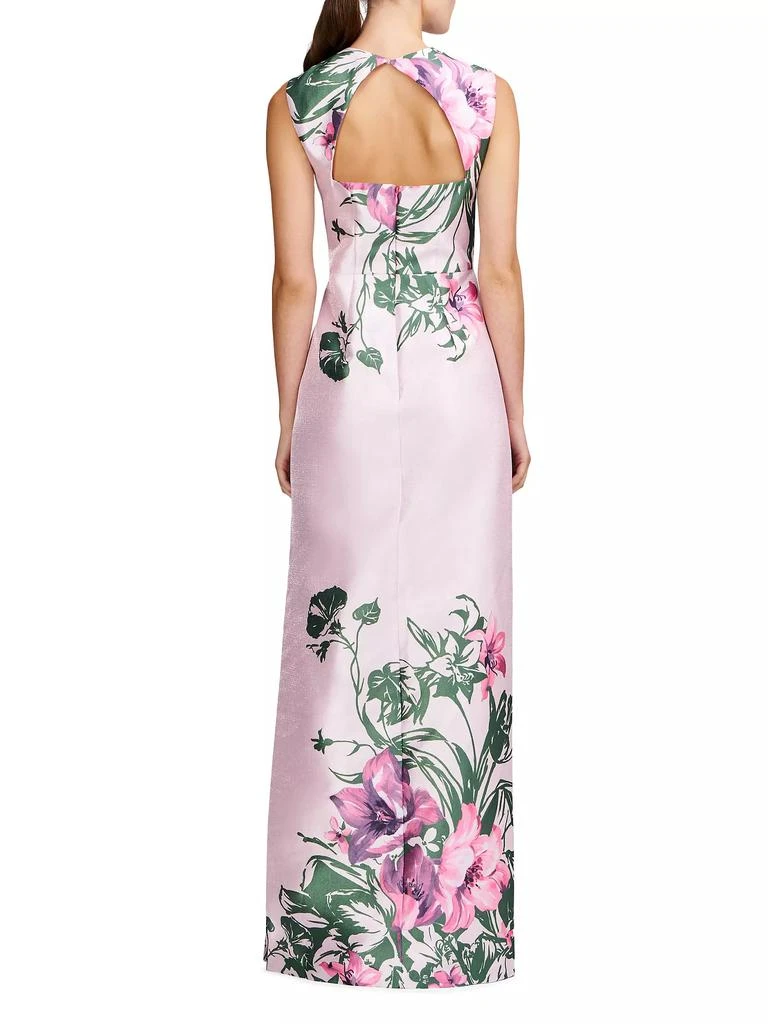 Kay Unger Ayla Lily Satin Column Gown 3