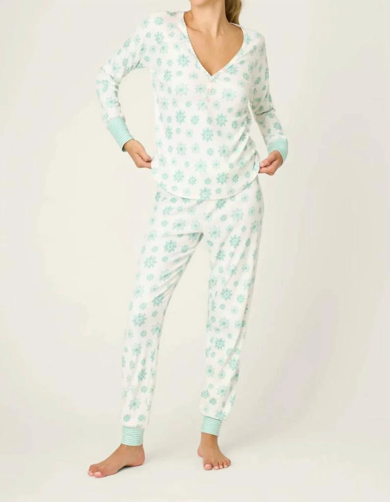 PJ Salvage Pj Salvage - Snowflake Wishes Pointelle Pants Set