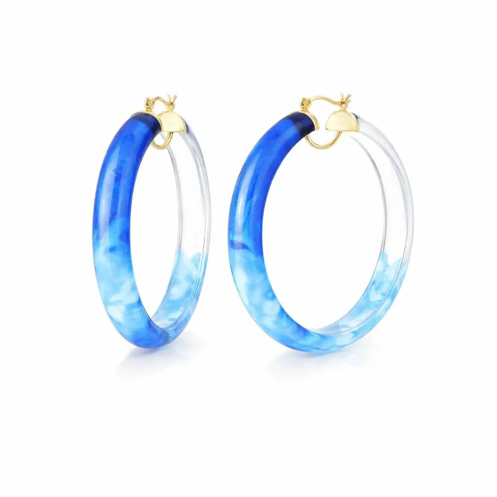 Gold & Honey Gold & Honey - Women's Tie Dye Lucite Hoops
