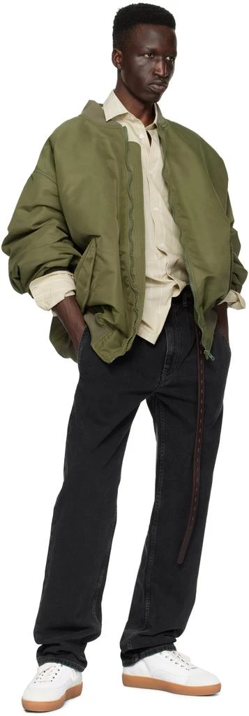 Hed Mayner Khaki Zip Bomber Jacket 5