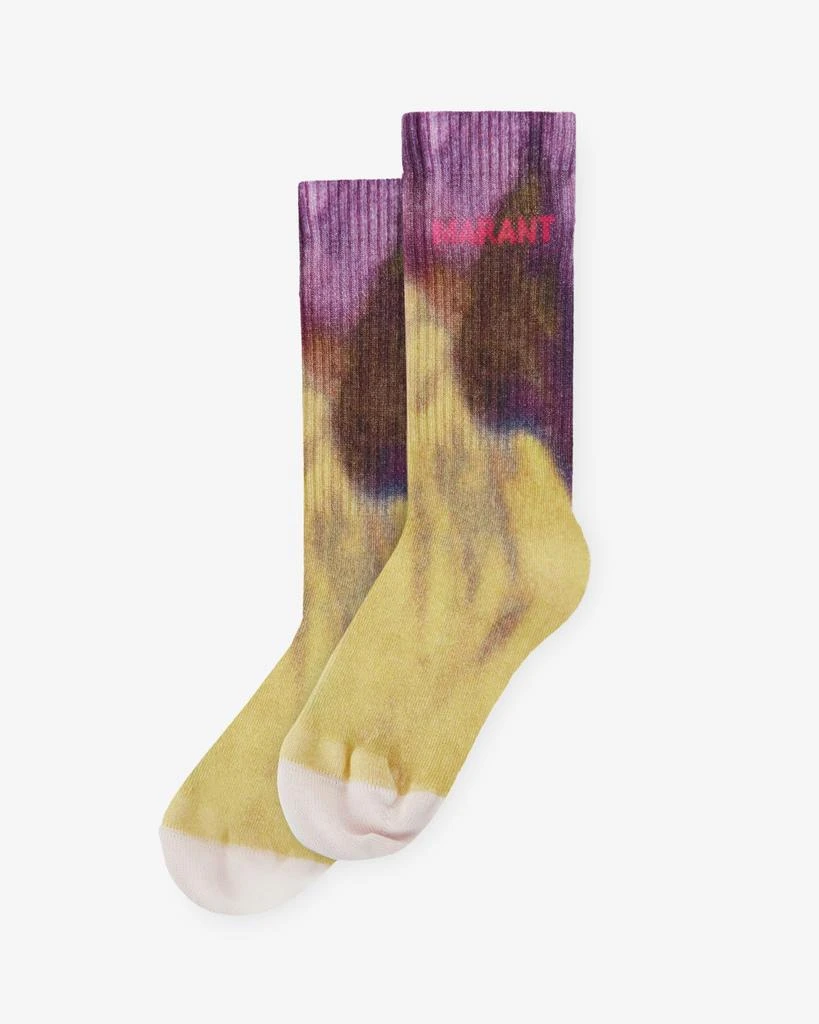 ISABEL MARANT ISABEL MARANT, DAVIZIA LOGO SOCKS - Men - Yellow - OneSize 1