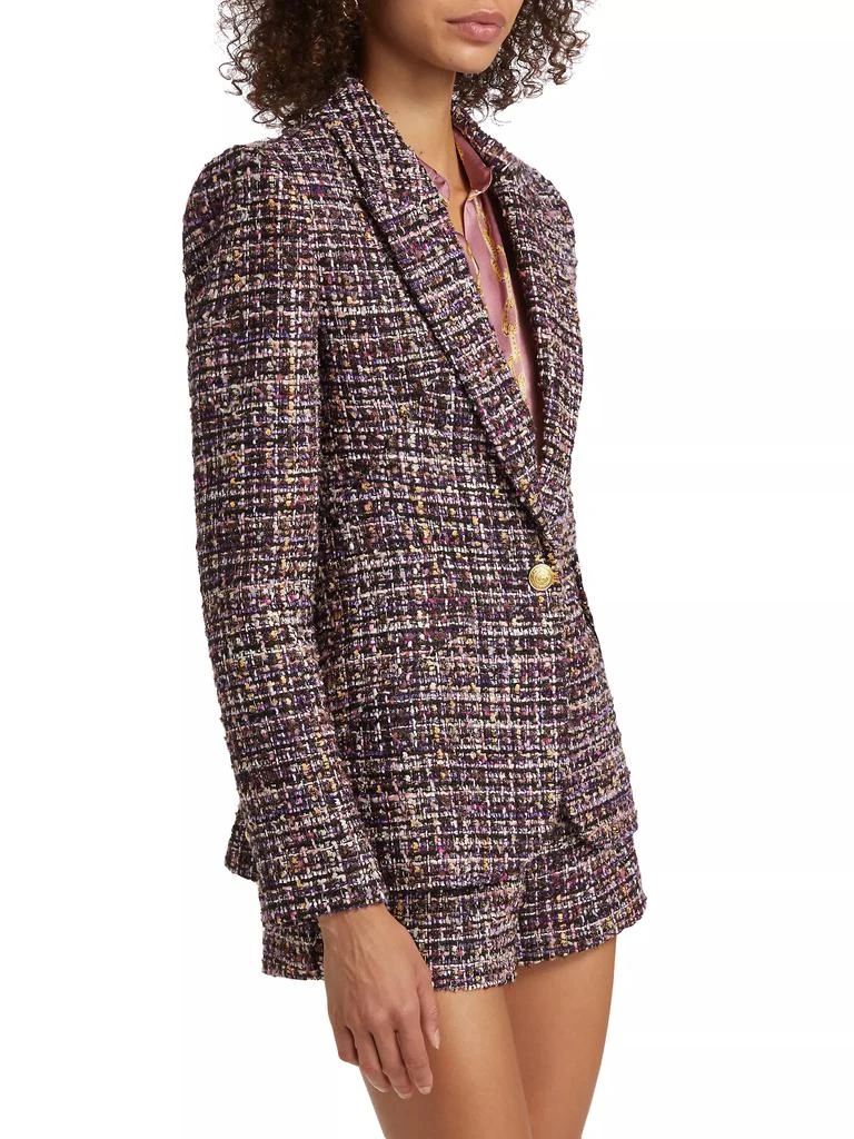 L'Agence Chamberlain Tweed Single-Breasted Blazer 4