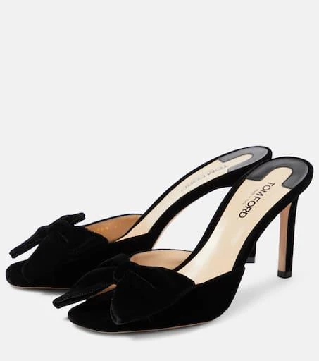 Tom Ford Brigitte 85 bow-detail velvet mule 5