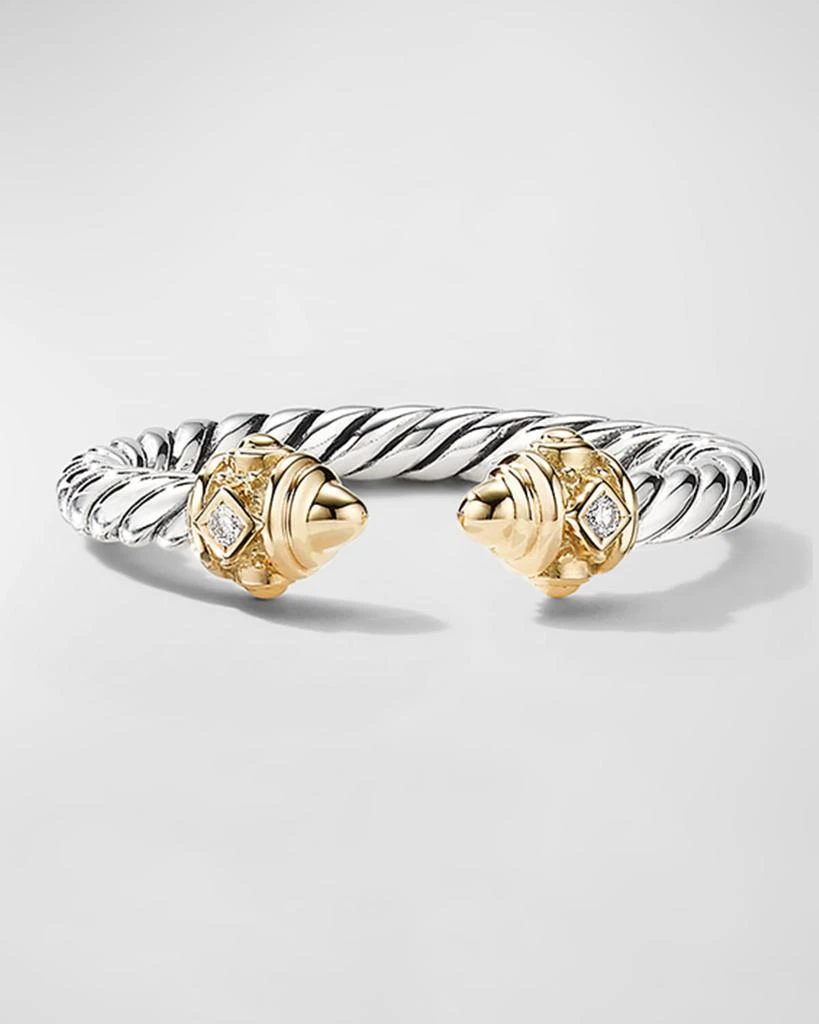 David Yurman 2.3mm Renaissance Color Ring with 14K Gold and Diamonds in Silver 5