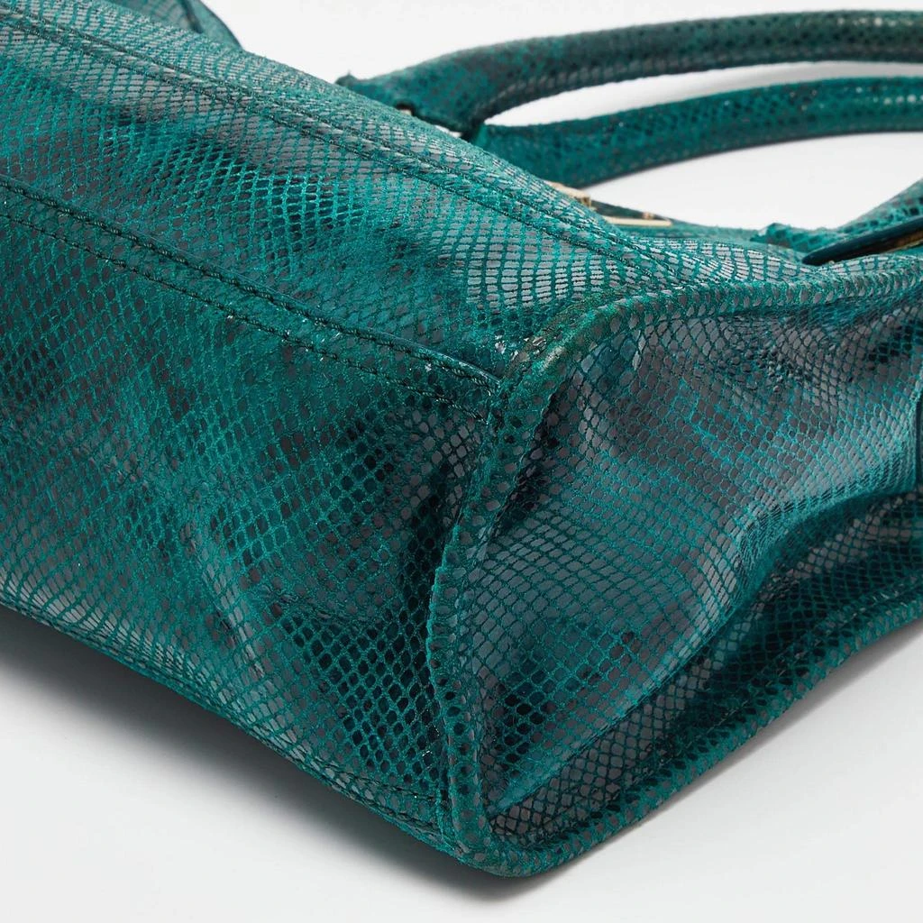 Cole Haan Cole Haan Green Snakeskin Embossed Leather Tote 12