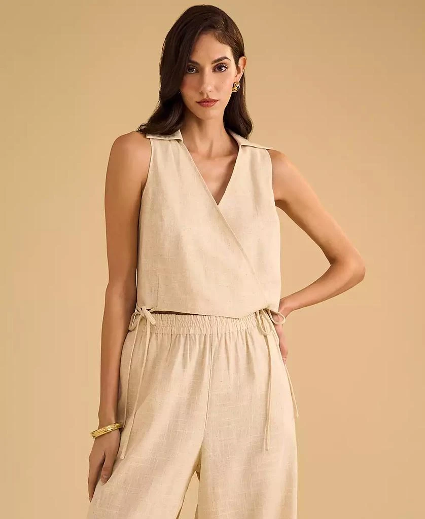 1. State Women's Collared Crossover Cropped Top 5