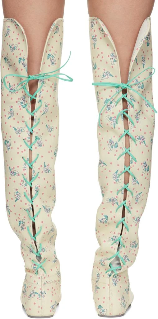 Ashley Williams Off-White Slouchy Thigh-High Tall Boots 2