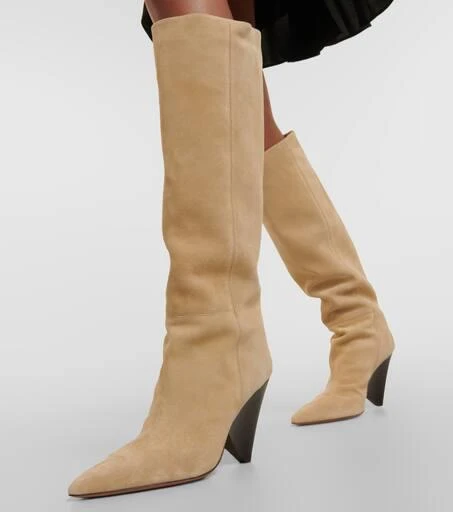 Isabel Marant Lakita suede knee-high boots 4