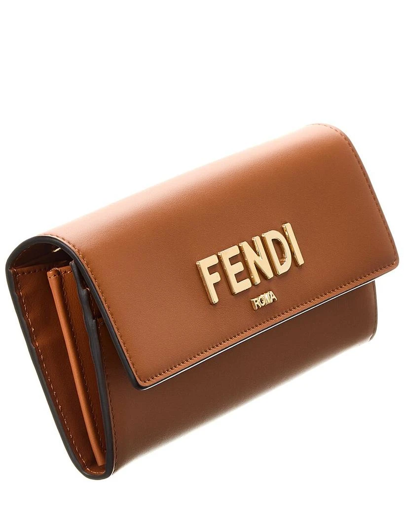 Fendi FENDI FF Leather Continental Wallet On Chain 3