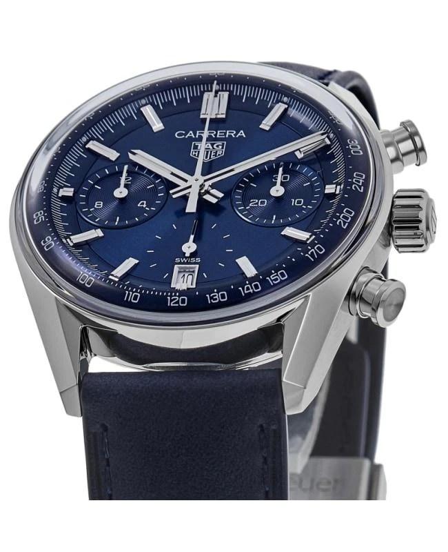 TAG Heuer Tag Heuer Carrera Chronograph 39mm Automatic Blue Dial Leather Strap Men's Watch CBS2212.FC6535 2