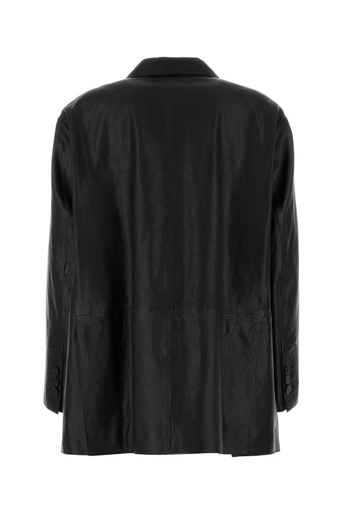 Max Mara Black leather Marat blazer