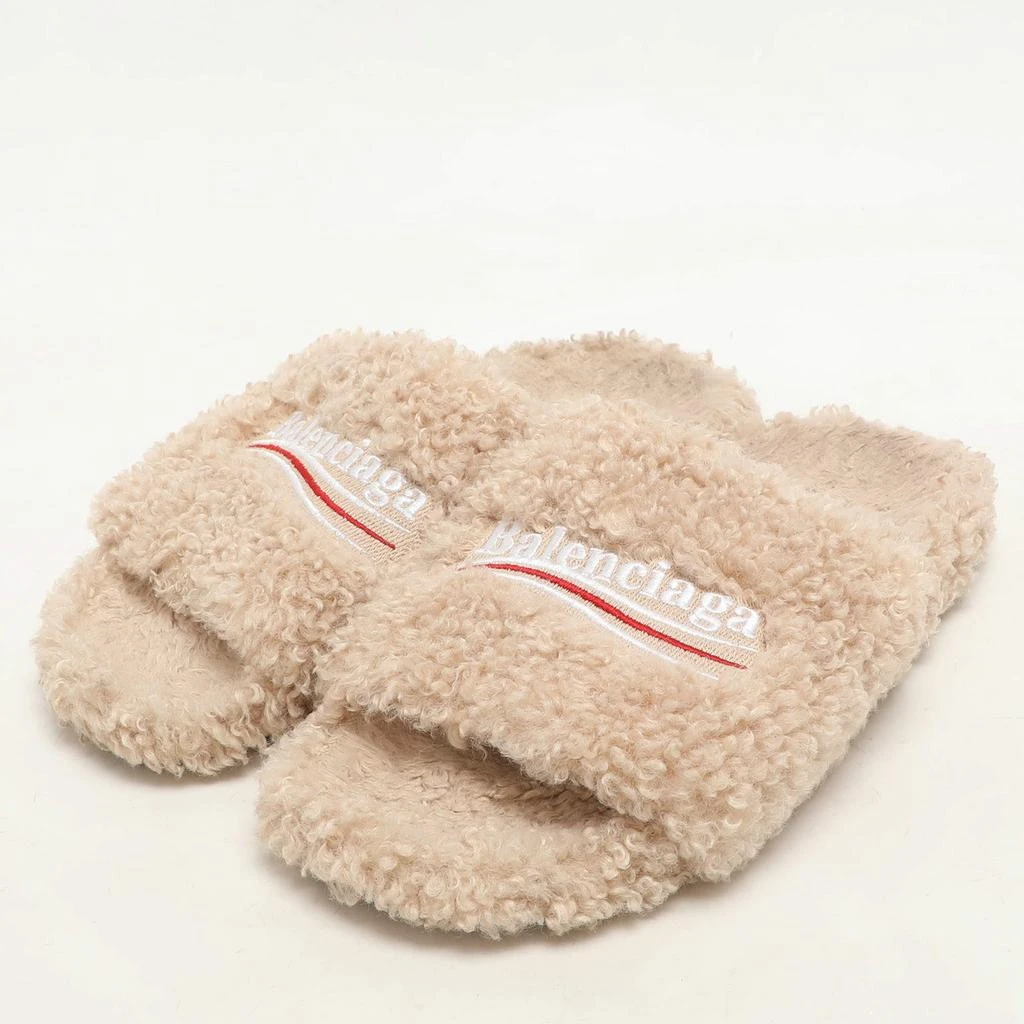 Balenciaga Balenciaga Beige Faux Fur Fury Slide Sandals Size 37 2