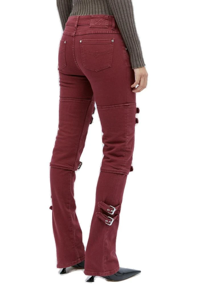 BLUMARINE Blumarine Buckle Embellished Mid-Rise Flared Pants 2