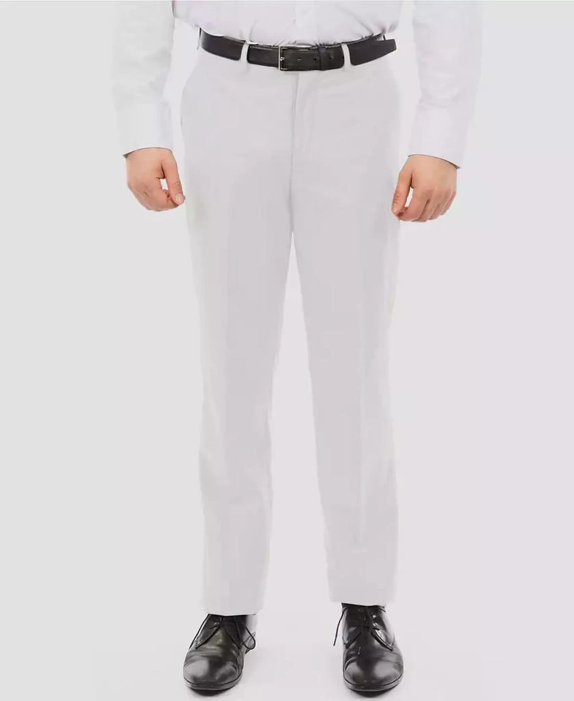 Tazio Men's Slim-Fit Flat Front Stretch Dress Pants 1