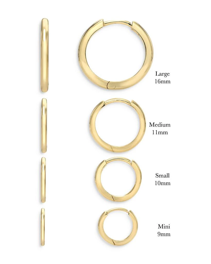 Zoe Lev 14K Yellow Gold Medium Huggie Earrings 2