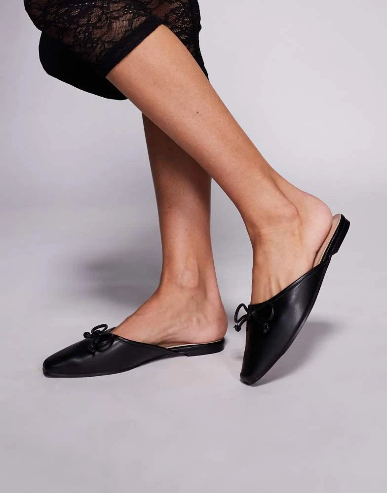 Public Desire Public Desire Gio slip on mule flats in black 1
