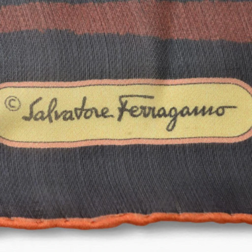 Salvatore Ferragamo blue Silk Scarf (Pre-Owned) 4