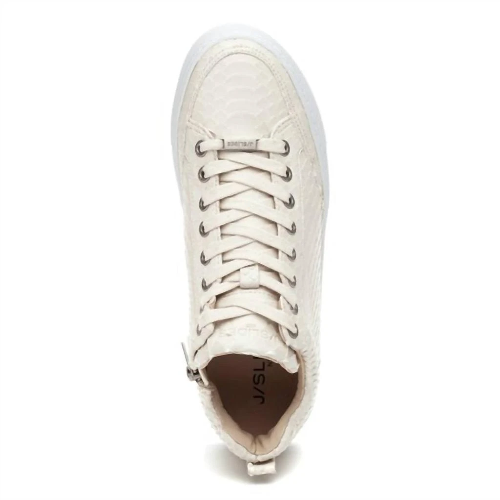 J/Slides J/Slides - Women's Leesa Cut Embossed Sneakers 4