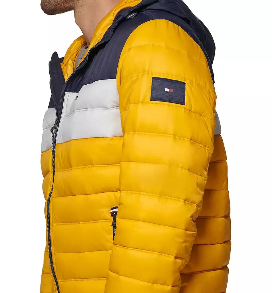 Tommy Hilfiger Men's Quilted Color Blocked Hooded Puffer Jacket 3
