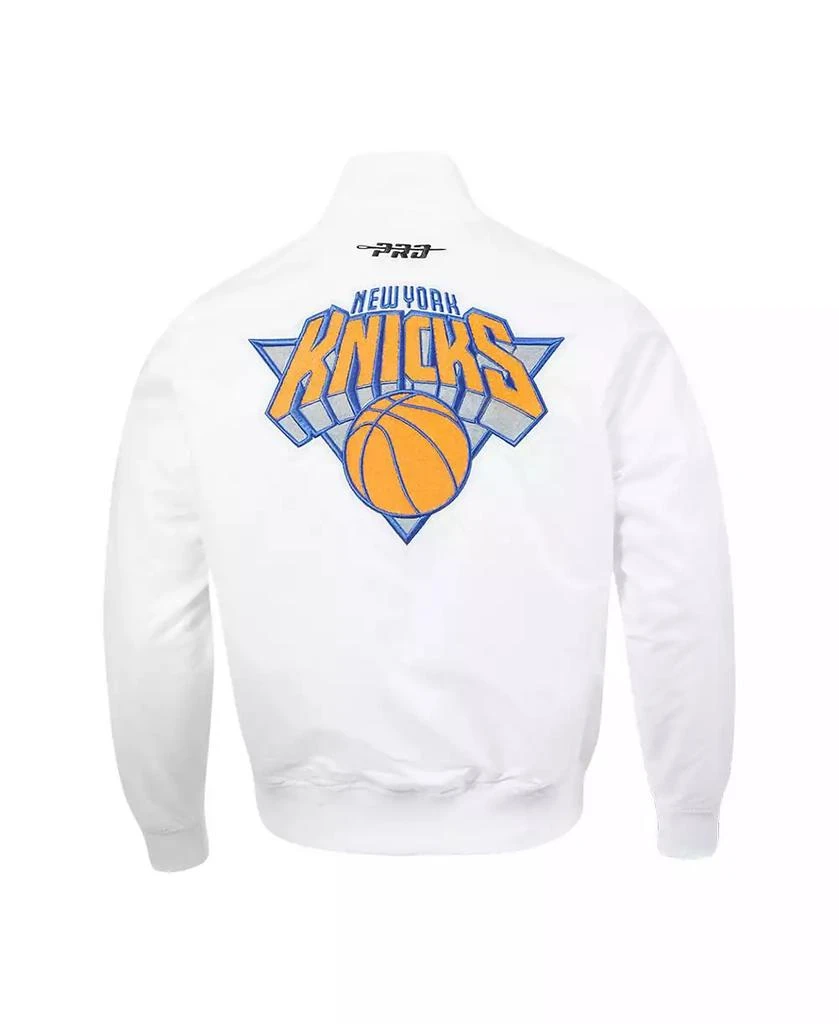 Pro Standard Men's White New York Knicks 2024/25 City Edition Chenille Satin Full-Snap Jacket 5