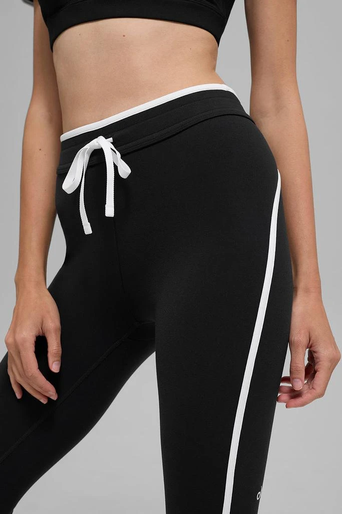 Alo Airbrush High-Waist Race Pace Capri - Green Olive/Black 4