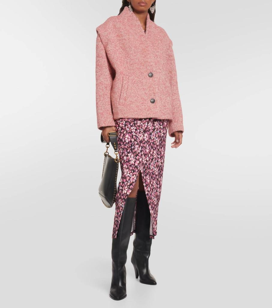 Isabel Marant Drogo Boucle Jacket In Rosewood