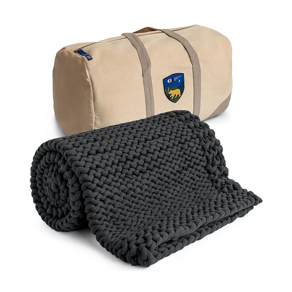 California Design Den Handmade Chunky-Knit Weighted Blanket 40x64 - 10 lb., 100% Cotton - No Fillers, All-Season Soft & Calming by California Design Den 1