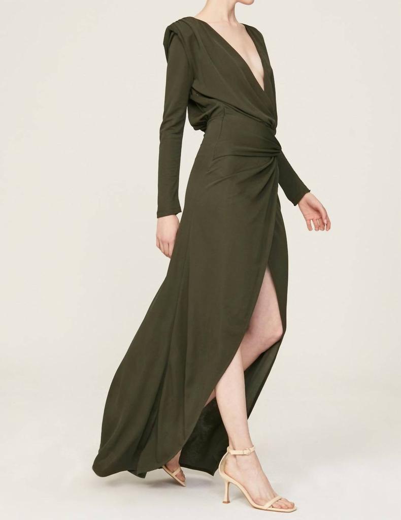 Something Navy Something Navy - V-neck Wrap Gown