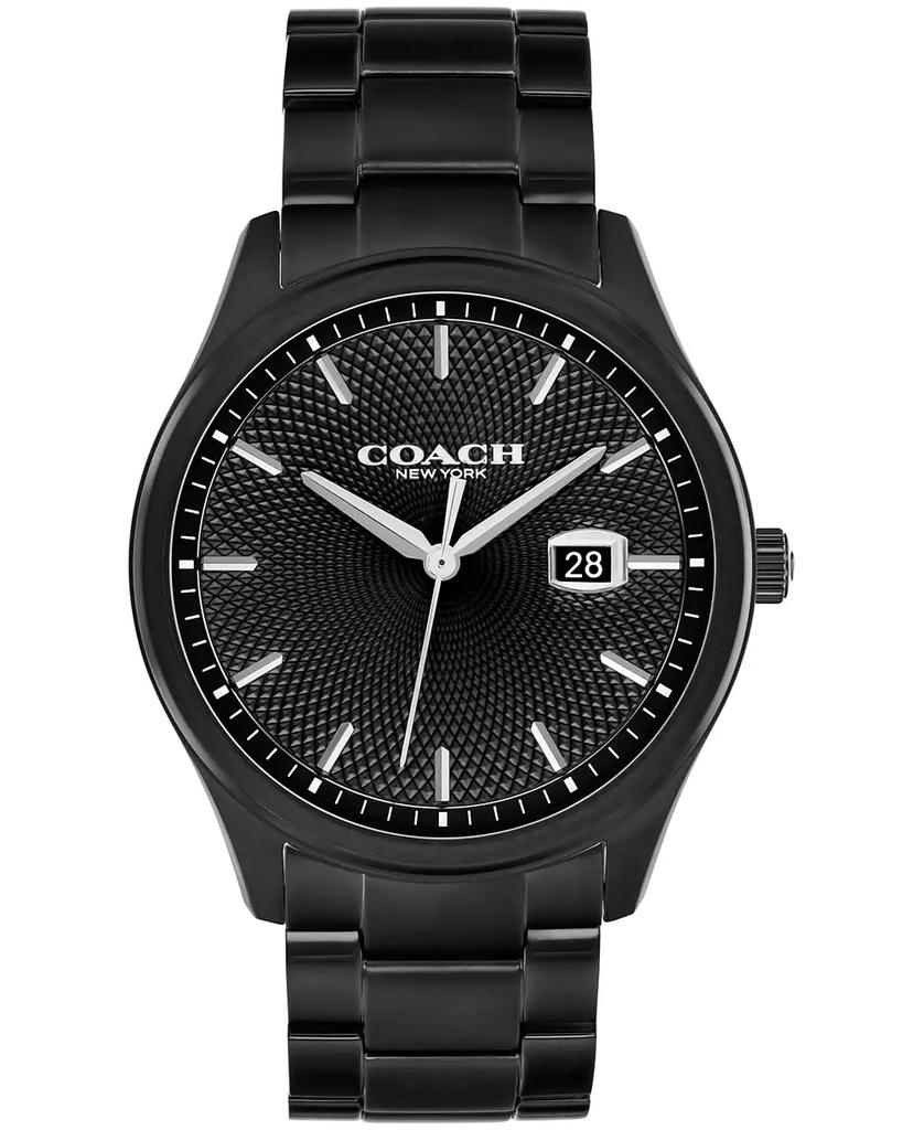 COACH ブラック Coach Men's Elliot Black Stainless Steel Bracelet Watch 40mm