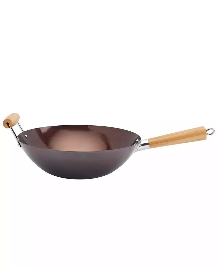 INFUSE Asian Carbon Steel 13.75" Wok with Assist Handle 1