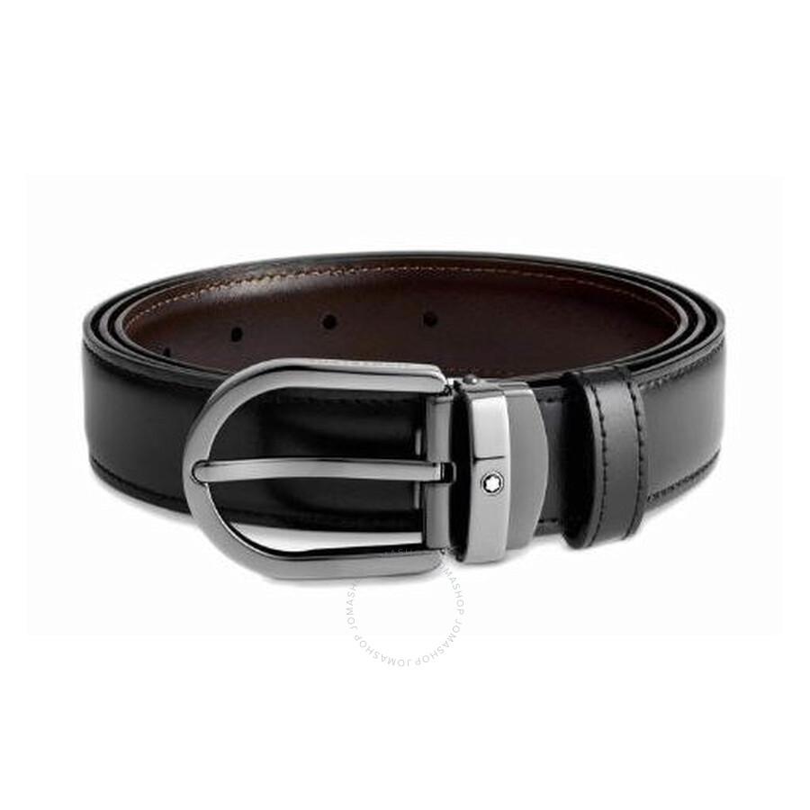 MontBlanc Horseshoe Buckle Reversible Belt