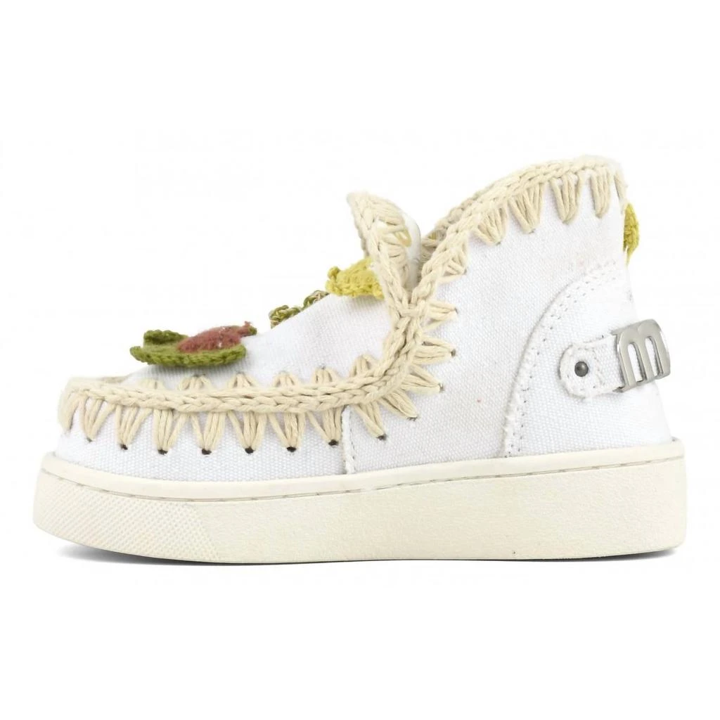 Mou Mou - KIDS SUMMER ESKIMO SNEAKER WITH CROCHET BUTTERFLIES 3