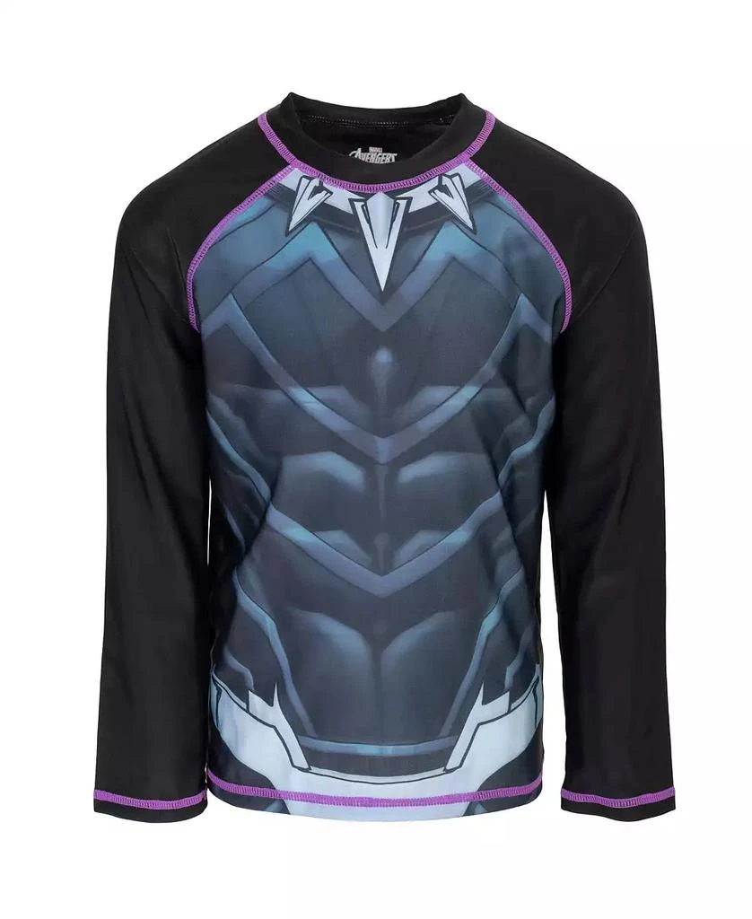 Avengers Boys Marvel Rash Guard Swim Shirt 1