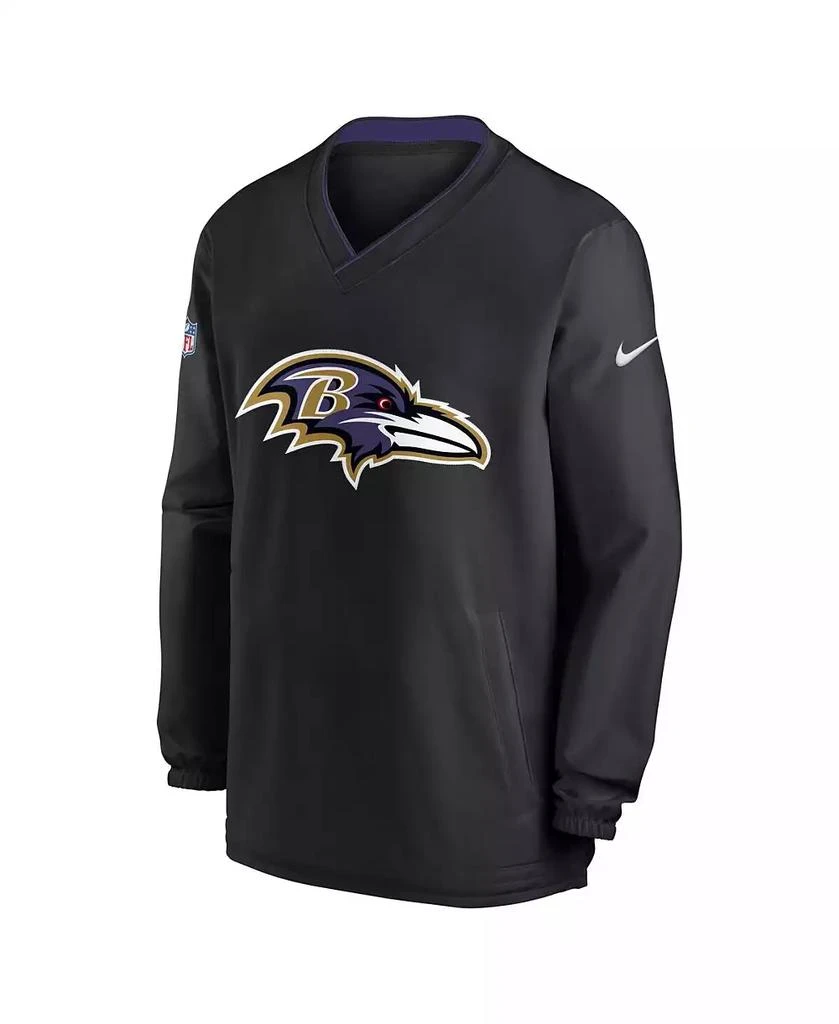 NIKE Men's Black Baltimore Ravens Sideline V-Neck Pullover Windbreaker 2