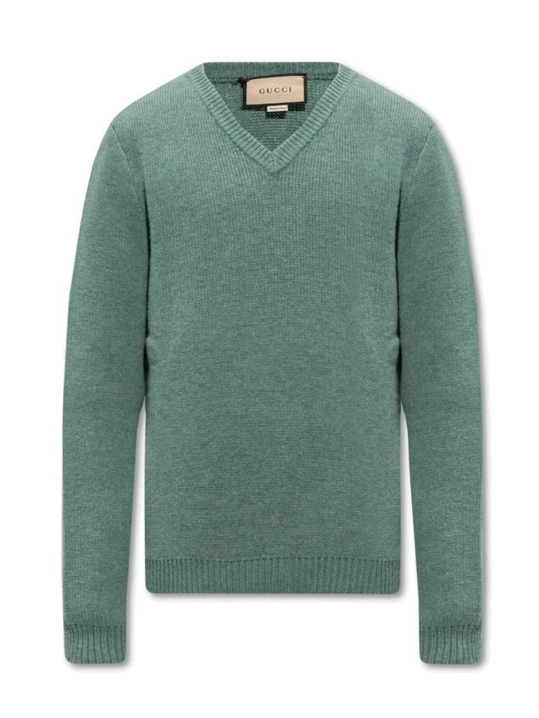 Gucci Gucci V-Neck Knit Jumper 1