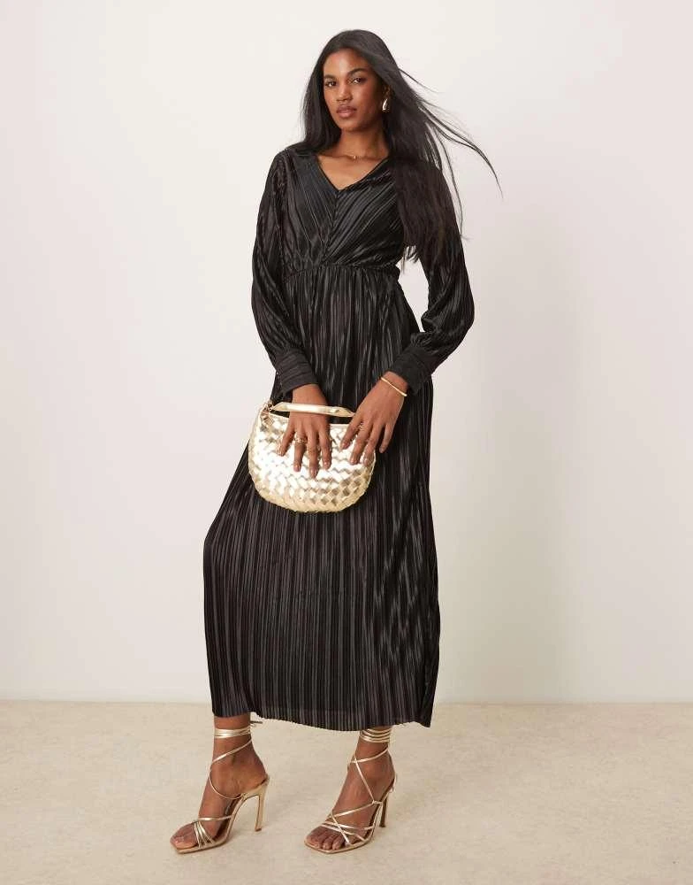 see through long sleeve black dress RNS309