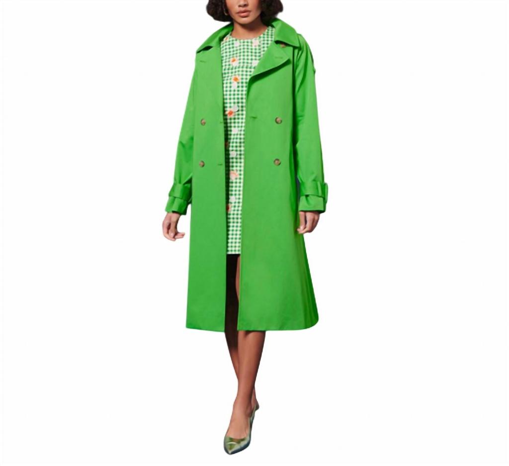 Tara Jarmon Ivan Trench Coat In Green